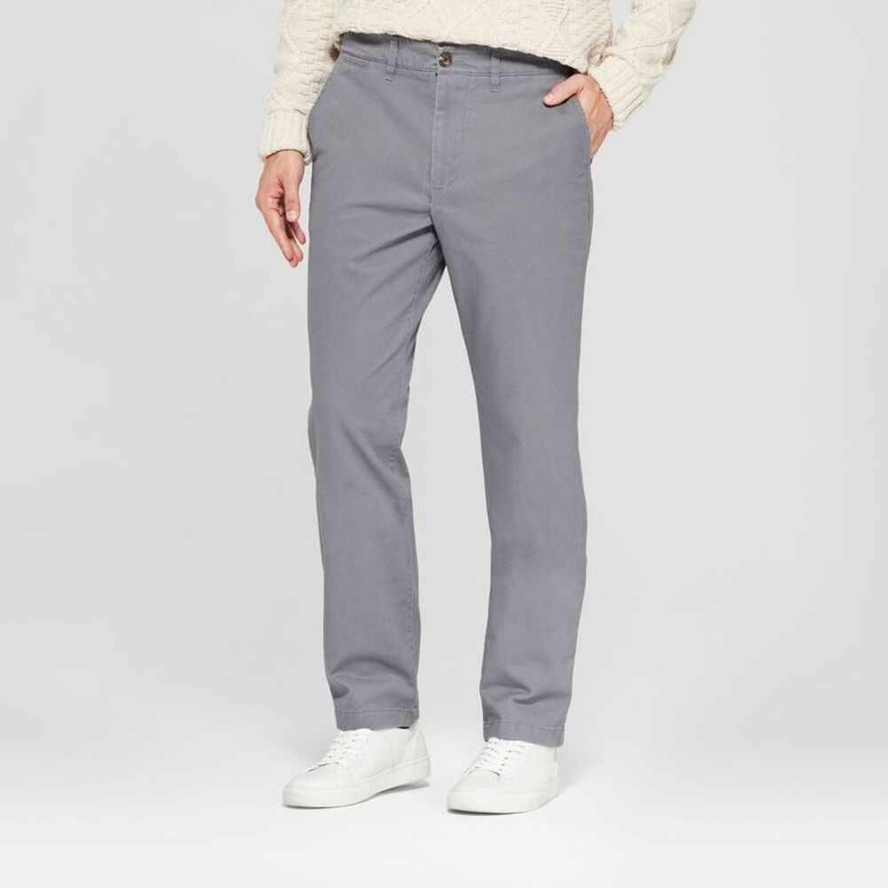 Men's Every Wear Straight Fit Chino Pants - Thundering Gray 36x34